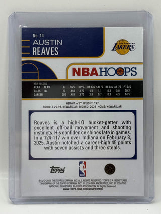 2025-26 Topps Hoops Austin Reaves Rainbow Yellow 094/275