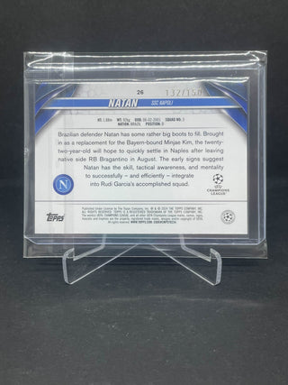 2024 Topps UEFA Champions League Natan Silver Refractor RC 132/150