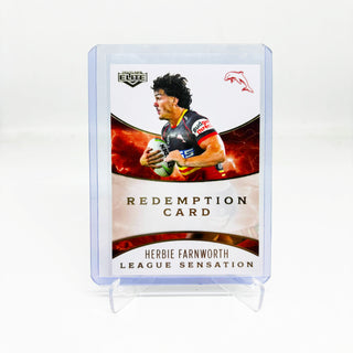 2025 NRL Elite League Sensation Signature Herbie Farnworth Redemption Card 32/96 #LSW 05/17