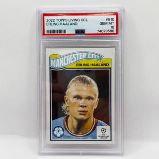 2022 Topps Living UCL Erling Haaland PSA Gem Mint 10 (E)