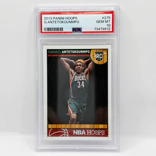 2013 Panini Hoops Giannis Antetokounmpo Rookie PSA Gem Mint 10