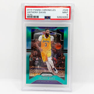 2019 Panini Chronicles Anthony Davis Teal Prizm PSA Mint 9