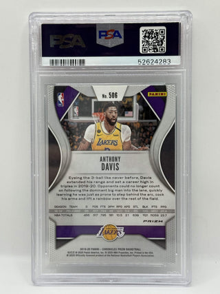 2019 Panini Chronicles Anthony Davis Teal Prizm PSA Mint 9