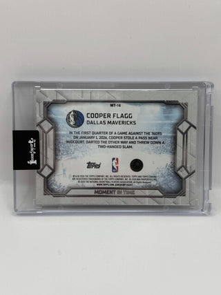 2025-26 Topps Chrome Update Moment In Time Cooper Flagg Base RC #MT-16