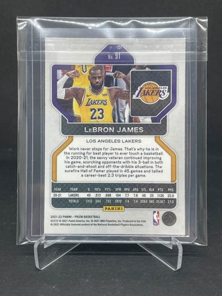 2021-22 Panini Prizm LeBron James Los Angeles Lakers - No. 91