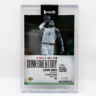 2025-26 Topps Hoops LeBron James Dunk-Umentory Light Burst Green 11/75
