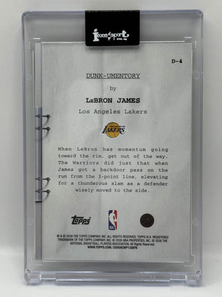2025-26 Topps Hoops LeBron James Dunk-Umentory Light Burst Green 11/75