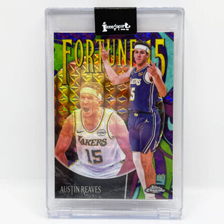 2025-26 Topps Chrome Update Austin Reaves Fortune 15 Purple Geometric 46/75