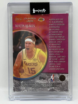 2025-26 Topps Chrome Update Austin Reaves Fortune 15 Purple Geometric 46/75