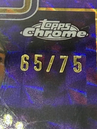 2025-26 Topps Chrome Update Bronny James Jr. Purple Geometric 65/75