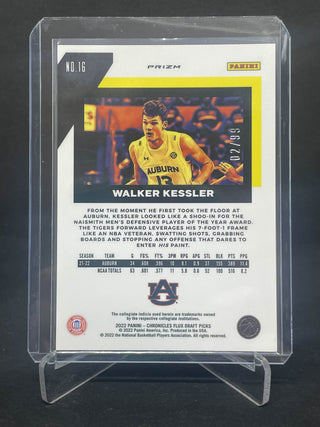 2022 Chronicles Flux Draft Picks Walker Kessler Blue RC 02/99