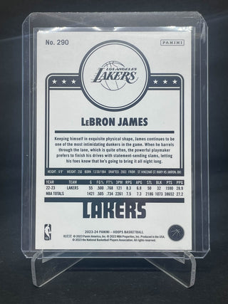2023-24 Panini Hoops LeBron James Neon Green Tribute - No. 290