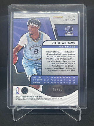 2021-22 Panini Revolution NBA 75th Anniversary Ziaire Williams 47/75