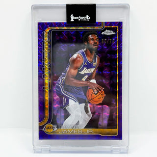 2025-26 Topps Chrome Update Bronny James Jr. Purple Geometric 65/75
