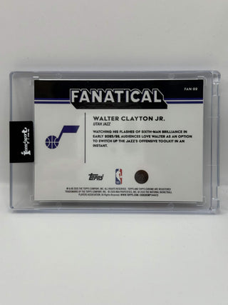 2025-26 Topps Chrome Update Walter Clayton Jr. Fanatical SSP Rookie #FAN-22