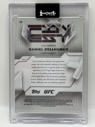 2025 Topps Finest UFC Daniel Zellhuber Red/Black Vapor RC 09/15