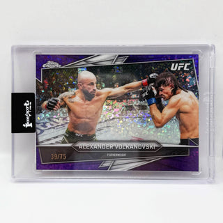 2026 Topps Chrome UFC Alexander Volkanovski Purple Mini-Diamonds Refractor 39/75