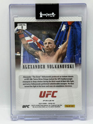 2022 Panini Prizm UFC Alexander Volkanovski Green Prizm - No. 8