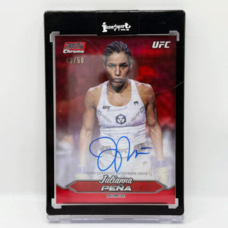 2025 Topps Stadium Club Julianna Pena Red Chrome Refractor Auto 43/50