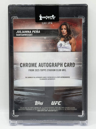 2025 Topps Stadium Club Julianna Pena Red Chrome Refractor Auto 43/50