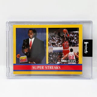 1990-91 NBA Hoops Inside Stuff Magic Johnson/Micheal Jordan Super Streaks #385