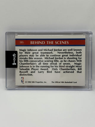 1990-91 NBA Hoops Inside Stuff Magic Johnson/Micheal Jordan Super Streaks #385