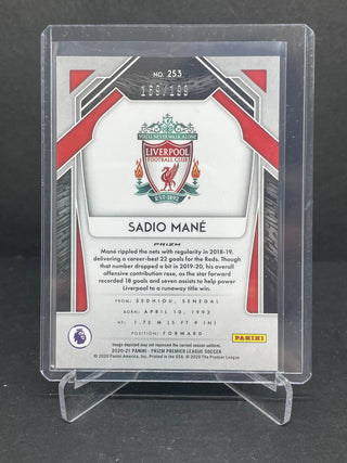 2020-21 Panini Prizm Premier League Sadio Mane Blue Prizm 169/199