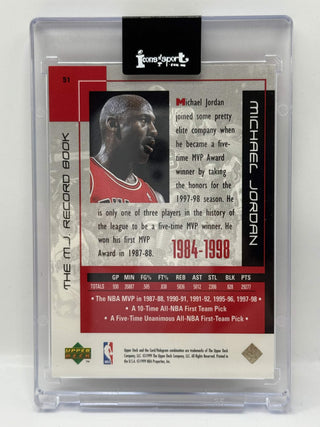 1999 Upper Deck Michael Jordan Career Collection MJ Record Book #51