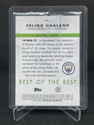 2023-24 Topps UEFA Club Competitions Erling Haaland Best Of The Best #BM-3