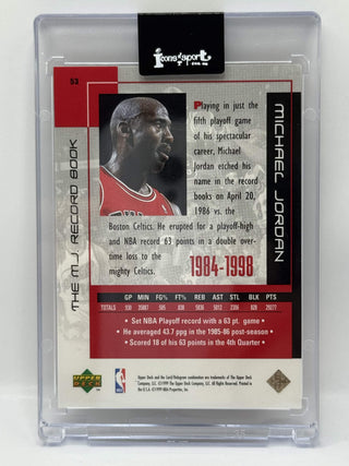 1999 Upper Deck Michael Jordan Career Collection MJ Record Book #53
