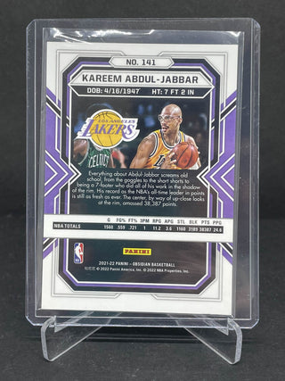 2021-22 Panini Obsidian Kareem Abdul-Jabbar Electric Etch Asia - No. 141