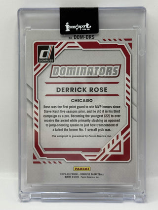 2025-26 Panini Donruss Derrick Rose Dominators Holo Auto 25/25