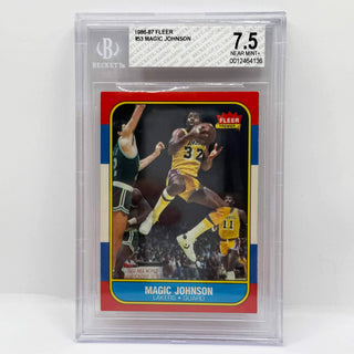 1986-87 Fleer Premier Magic Johnson BGS NM+ 7.5