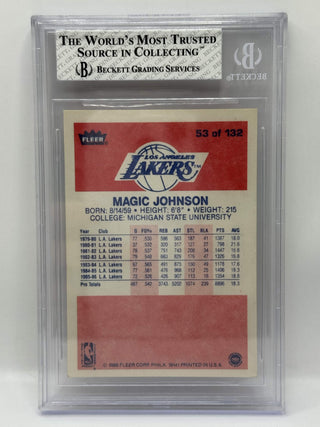 1986-87 Fleer Premier Magic Johnson BGS NM+ 7.5
