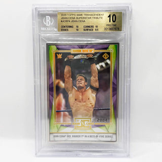 2020 Topps Transcendent WWE John Cena Superstar Tribute BGS Pristine 10