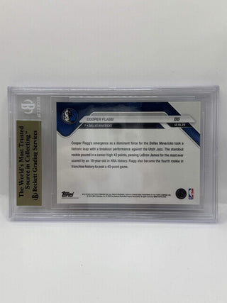 2025-26 Topps NOW Cooper Flagg Youngest Player In NBA History To Score 40+ Points Rookie BGS Pristine 10 (B)