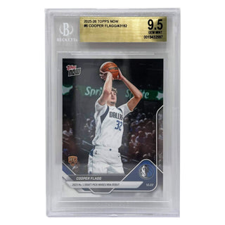 2025-26 Topps NOW Cooper Flagg No. 1 Draft Pick Makes NBA Debut Rookie BGS 9.5 Gem Mint (B)