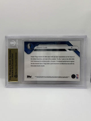 2025-26 Topps NOW Cooper Flagg No. 1 Draft Pick Makes NBA Debut Rookie BGS 9.5 Gem Mint (B)