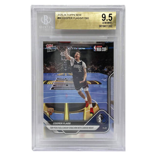 2025-26 Topps NOW Cooper Flagg Top Pick Fuels Group Stage Win With Career Night Rookie BGS 9.5 Gem Mint (A)