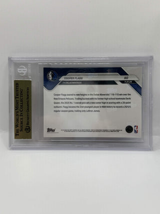 2025-26 Topps NOW Cooper Flagg Top Pick Fuels Group Stage Win With Career Night Rookie BGS 9.5 Gem Mint (A)