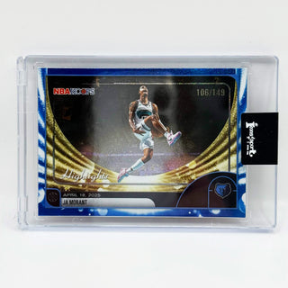 2025-26 Topps Hoops Highlights Ja Morant Light Burst Blue 106/149