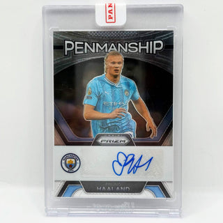 2023-24 Panini Prizm Premier League Erling Haaland Penmanship Auto #P-EH