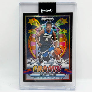 2024-25 Panini Prizm Black Anthony Edwards Groovy SSP - No. 8