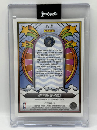 2024-25 Panini Prizm Black Anthony Edwards Groovy SSP - No. 8