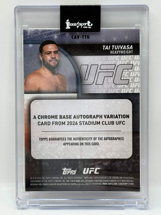 2026 Topps Stadium Club Tai Tuivasa Chrome Refractor Auto Variation #CAV-TTU