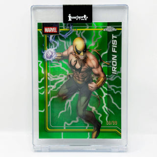 2026 Topps Chrome Marvel Iron Fist Green Lightning Refractor 09/99