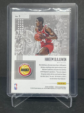 2018-19 Panini Status Hakeem Olajuwon Top Status - No. 3