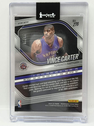 2024-25 Panini Prizm Black Vince Carter Orange Prizm 43/49