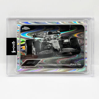 2024 Topps Chrome F1 Oscar Piastri Black/White RayWave Refractor #80