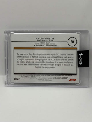 2024 Topps Chrome F1 Oscar Piastri Black/White RayWave Refractor #80